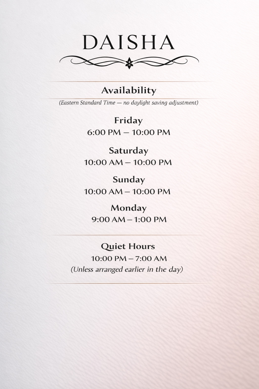 Interprète Daisha Photo 1